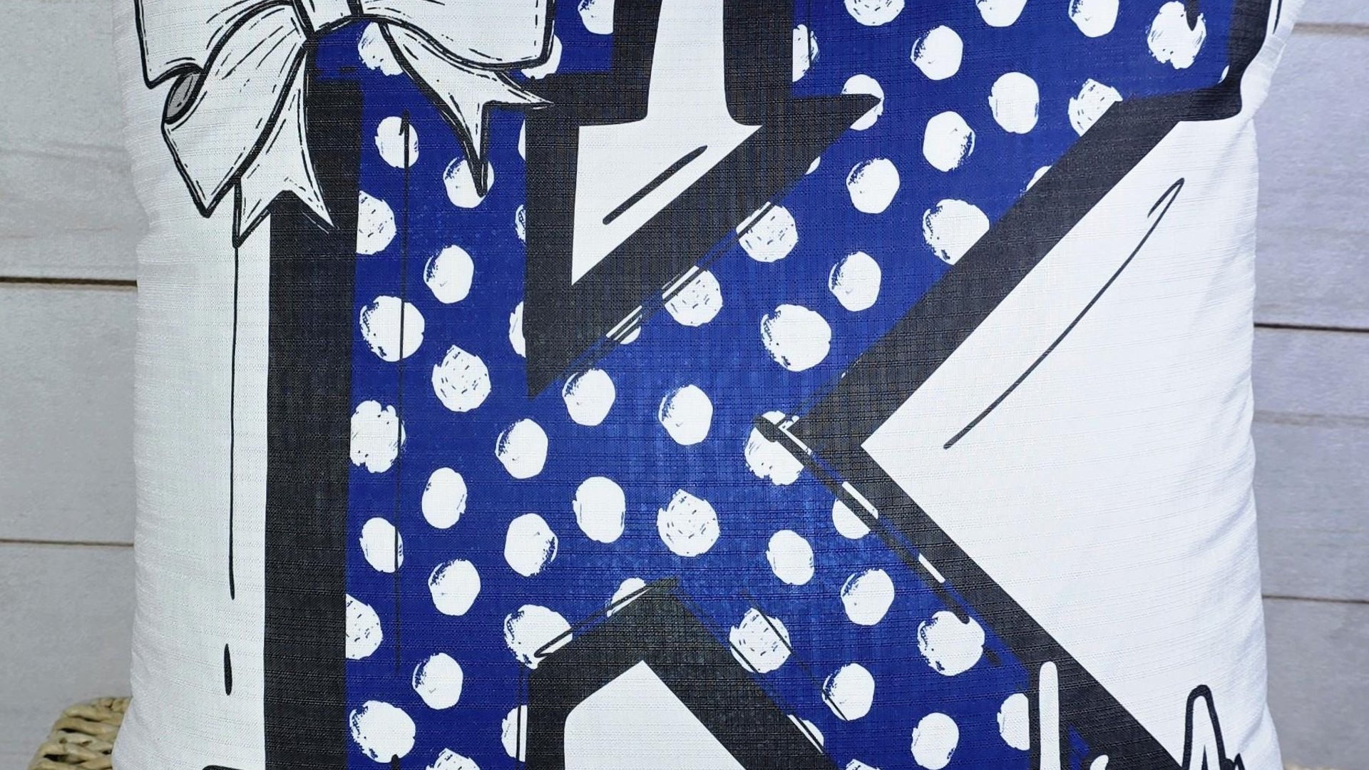 personalized initial throw pillows for couch custom Columbia blue dorm pillows for girls, secret Santa gifts for teenage girls, college