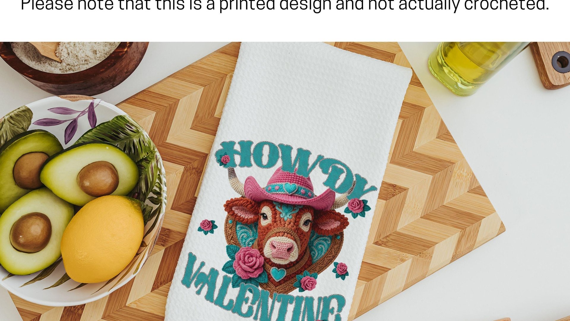 cowgirl Valentines hand towels for besties, cute cow gifts for cow lovers, funny kitchen towels for couples, Howdy Valentines day gifts for