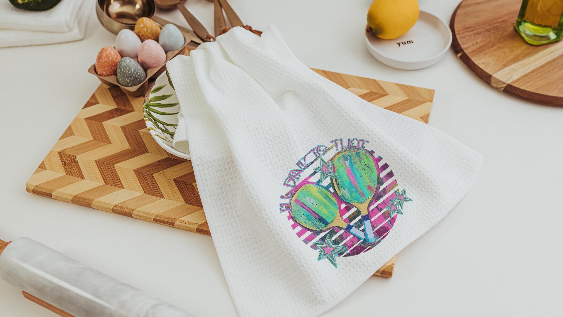 I'll dink to that hand towels for gym, dink responsibly pickleball kitchen towels for summer, funny pickleball retirement gifts for women