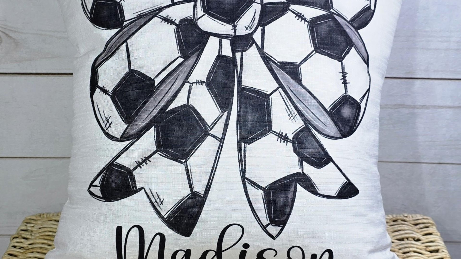 personalized soccer coquette throw pillows for bed cute soccer coach gift from team, soccer bow rally towel, soccer team gifts for girls