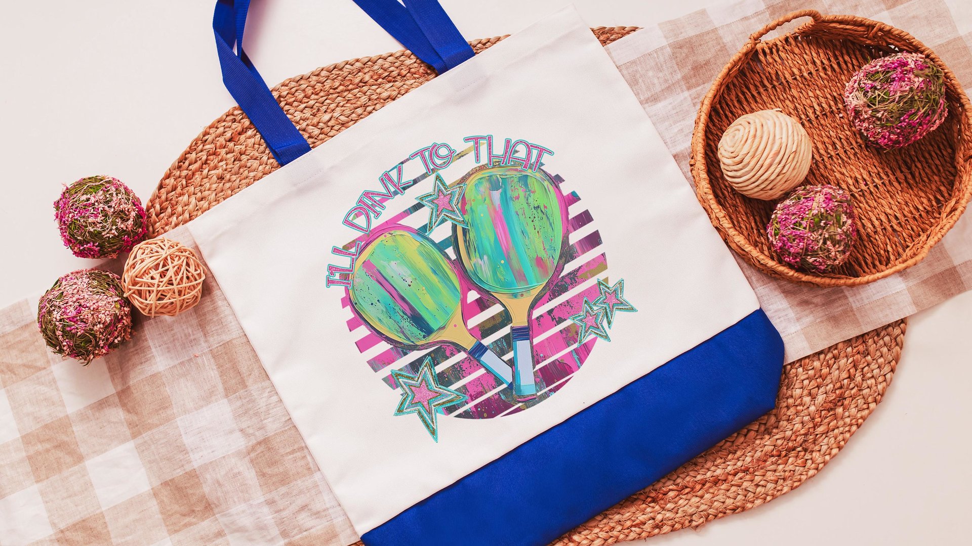Dink to that pickleball tote bag