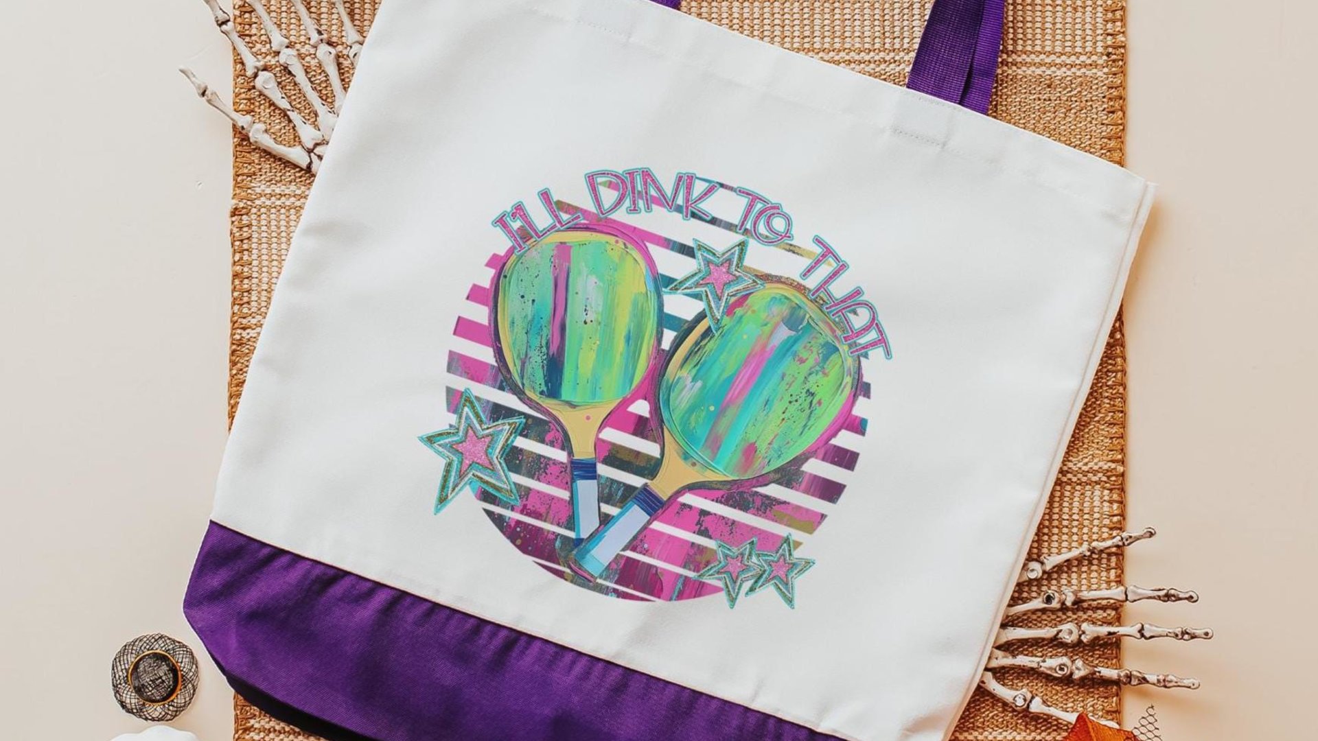 Dink to that pickleball tote bag