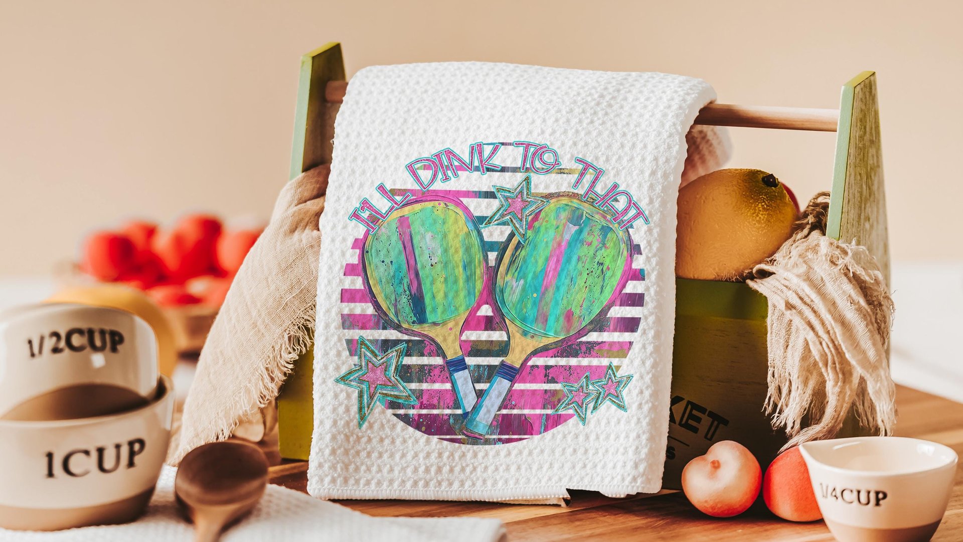 I'll dink to that hand towels for gym, dink responsibly pickleball kitchen towels for summer, funny pickleball retirement gifts for women