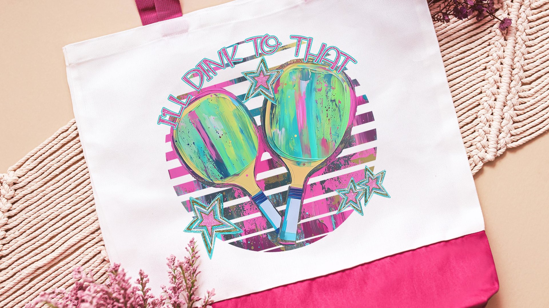 Dink to that pickleball tote bag