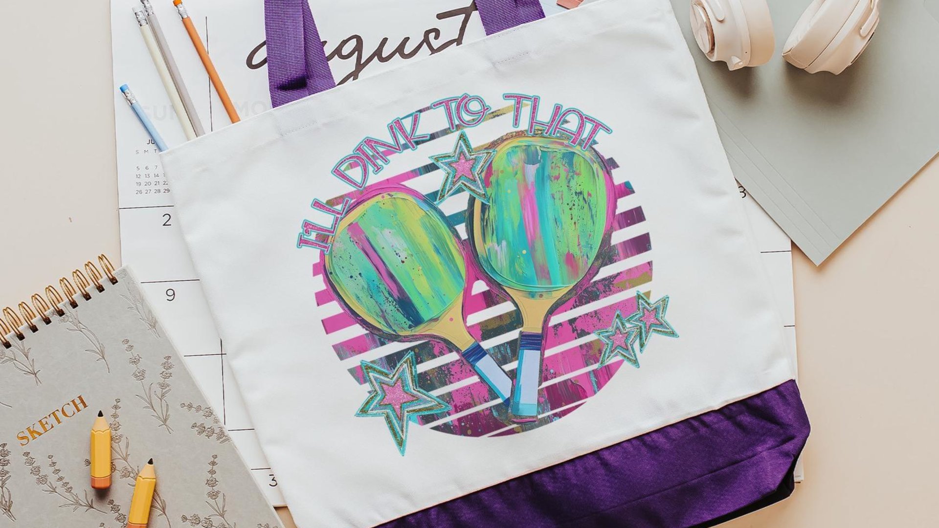 Dink to that pickleball tote bag