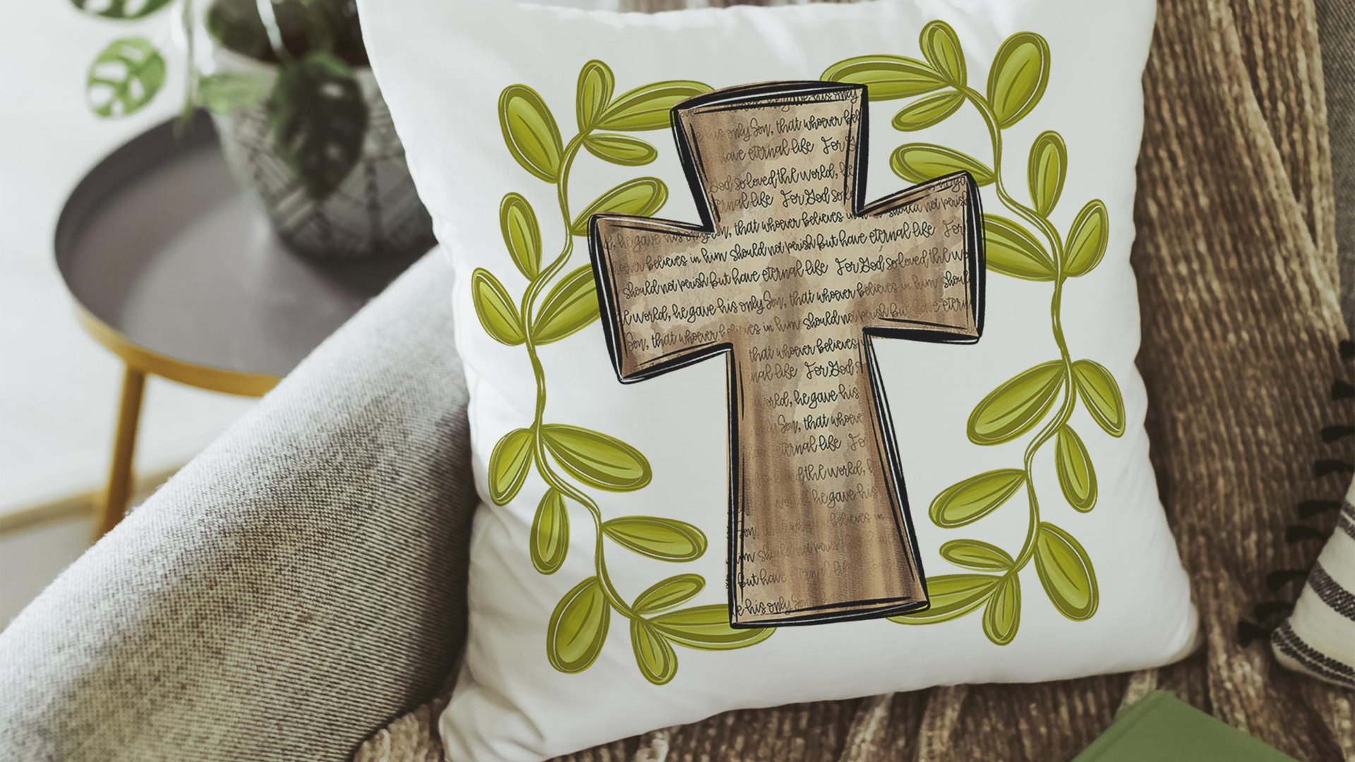 the heavens are roaring lion throw pillows for kids, John 3:16 Bible verse decorative pillows for couch, scripture nursery decor, Christian