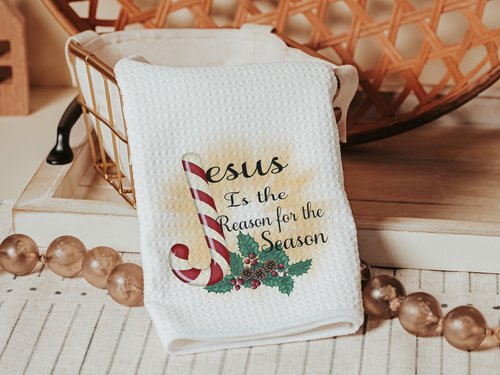 CapableByDesign Jesus is the reason for the season throw pillows and matching towels