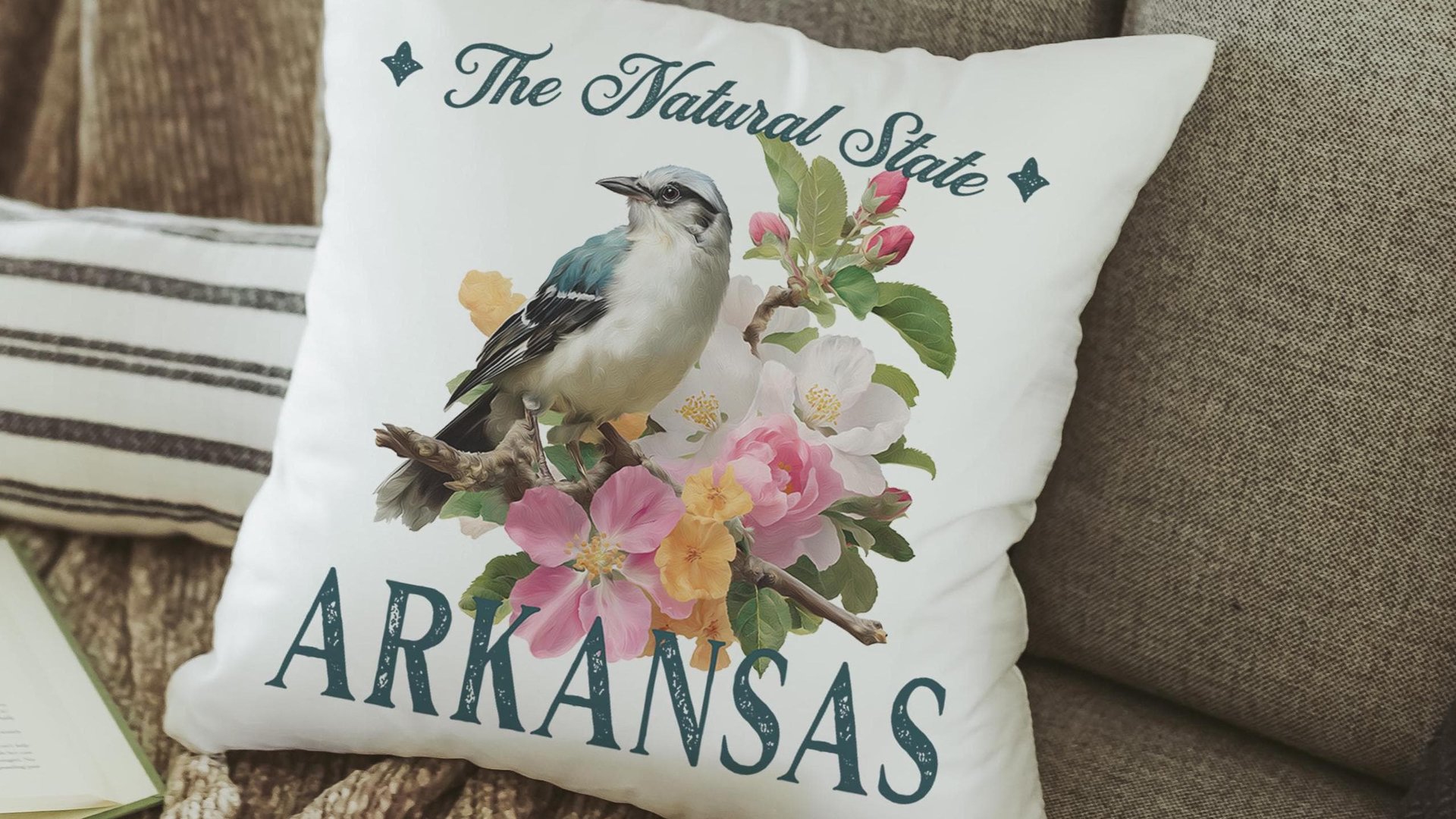 Floral Texas throw pillows 