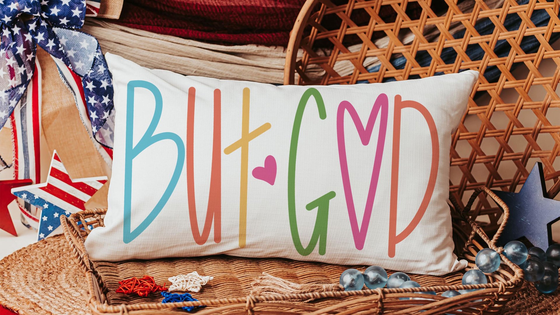 but God lumbar decorative pillows for bedroom, faith gifts for teen girls, Christian throw pillows for couch bright decor, unique gifts for