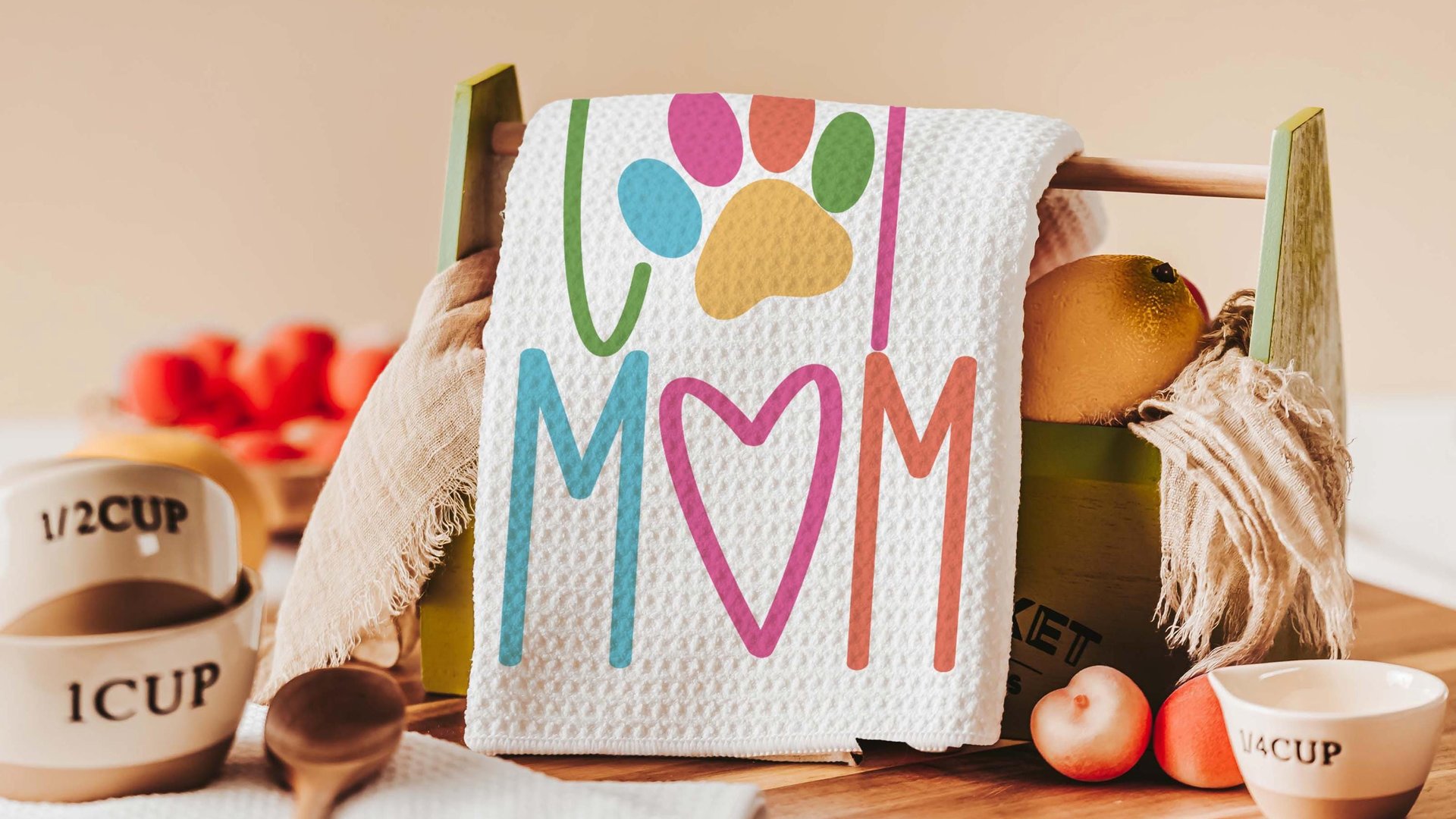 Cat mom throw pillow for chair, cute Mothers day gift for cat and cat lovers, cat lover throw pillow 18x18, colorful cat decor for kitchen