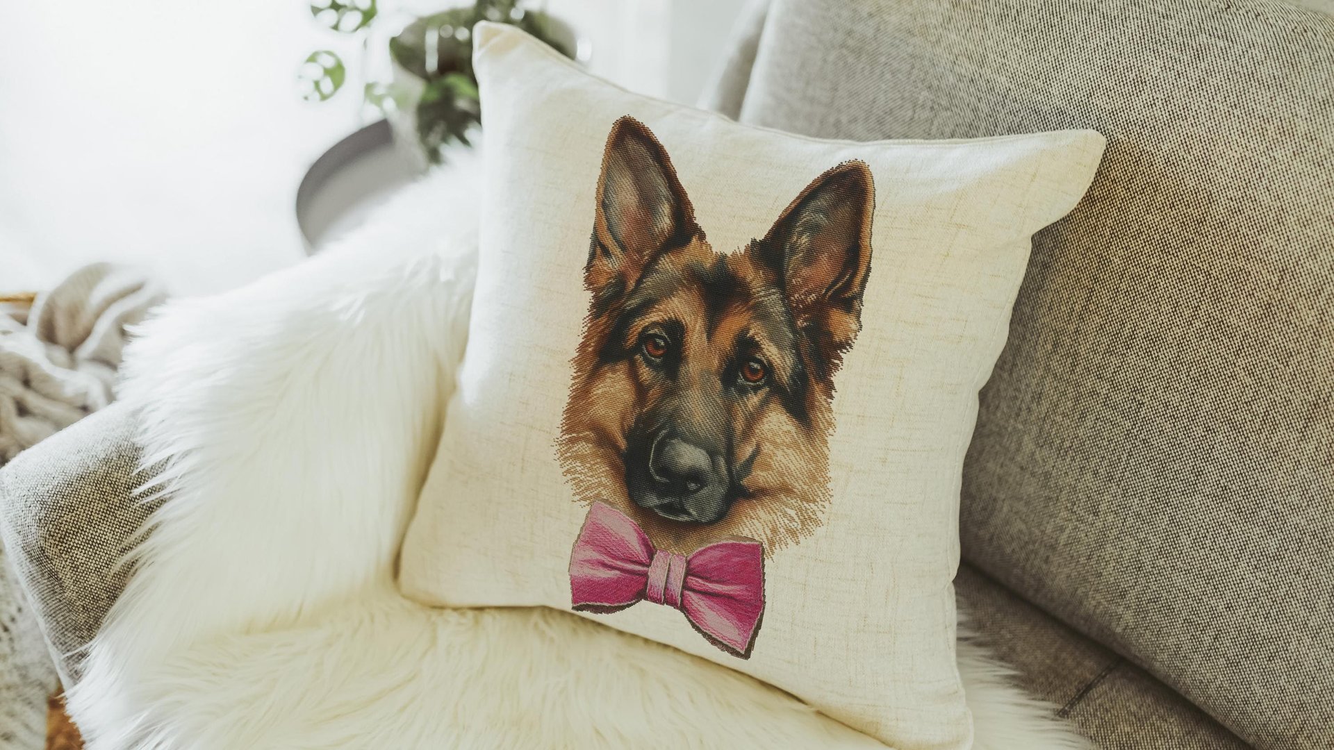 German Shepherd throw pillows for sofa, German Shepherd gifts, dog lover gift for women, shepherd decor, cute dog gifts for dog owners