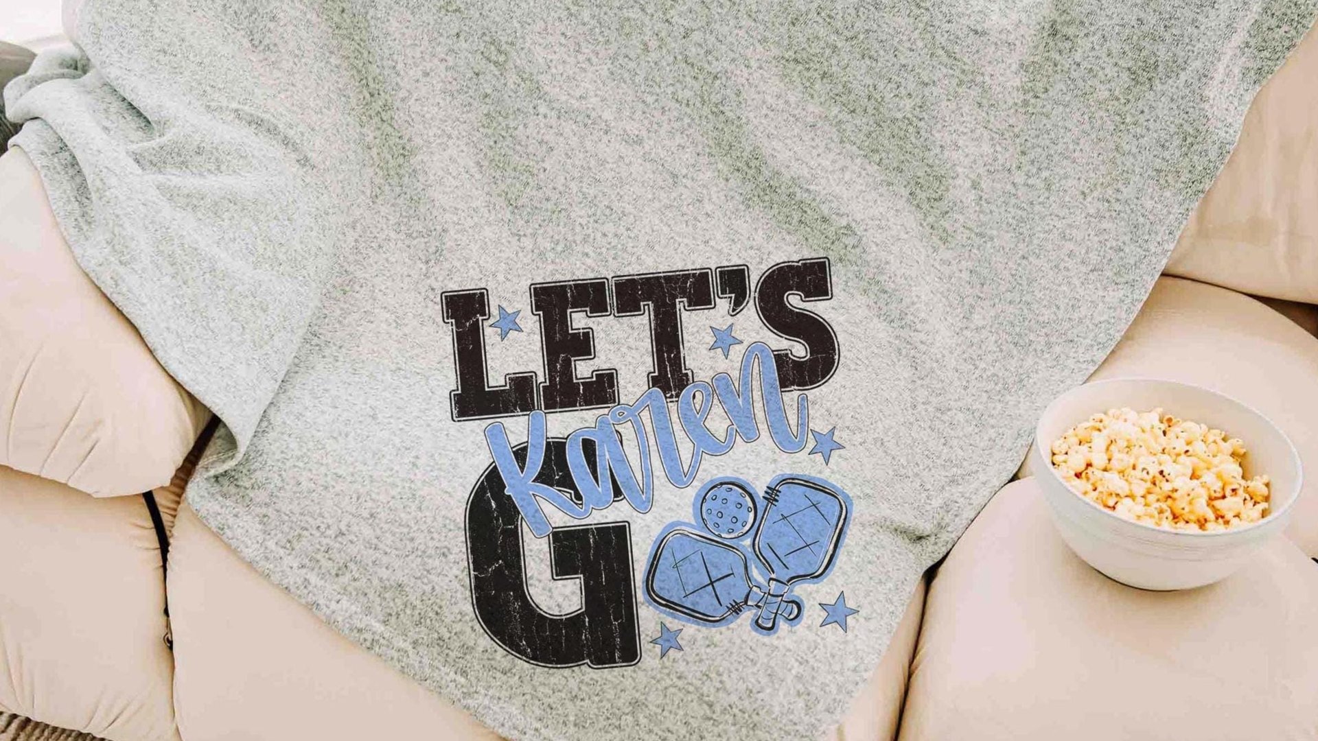 personalized pickleball blanket with name, cute pickleball gifts for women, pickleball tournament gifts, carolina blue throw blanket 50 x 60