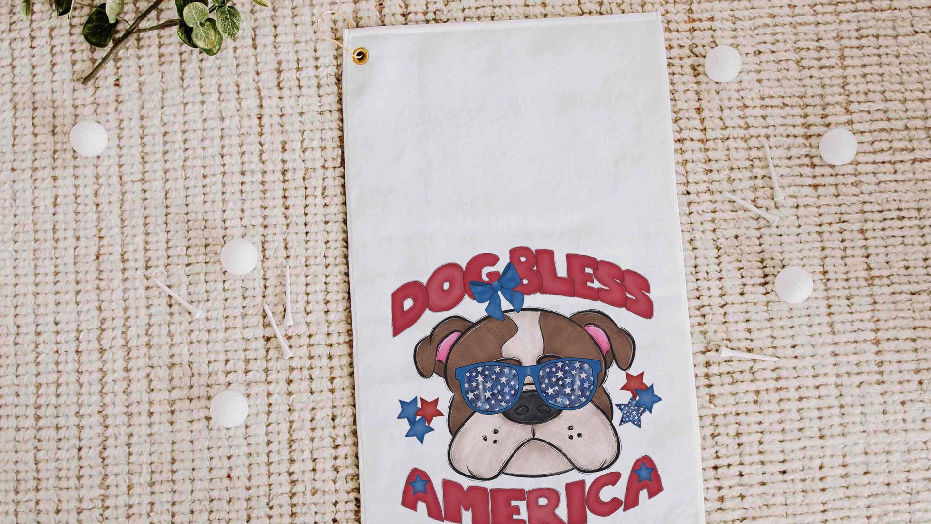 dog Bless America golf towel for Dad, German shepherd gifts guy golf gifts for men, patriotic golf bag towel dog dad Fathers day gift for