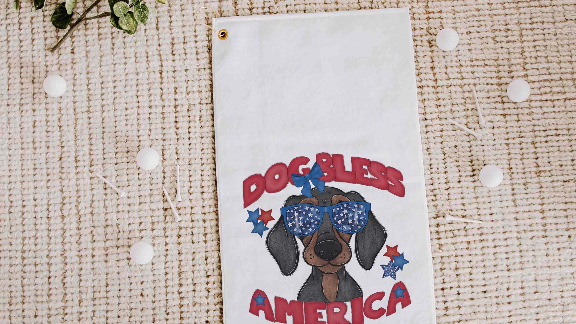 dog Bless America golf towel for Dad, German shepherd gifts guy golf gifts for men, patriotic golf bag towel dog dad Fathers day gift for