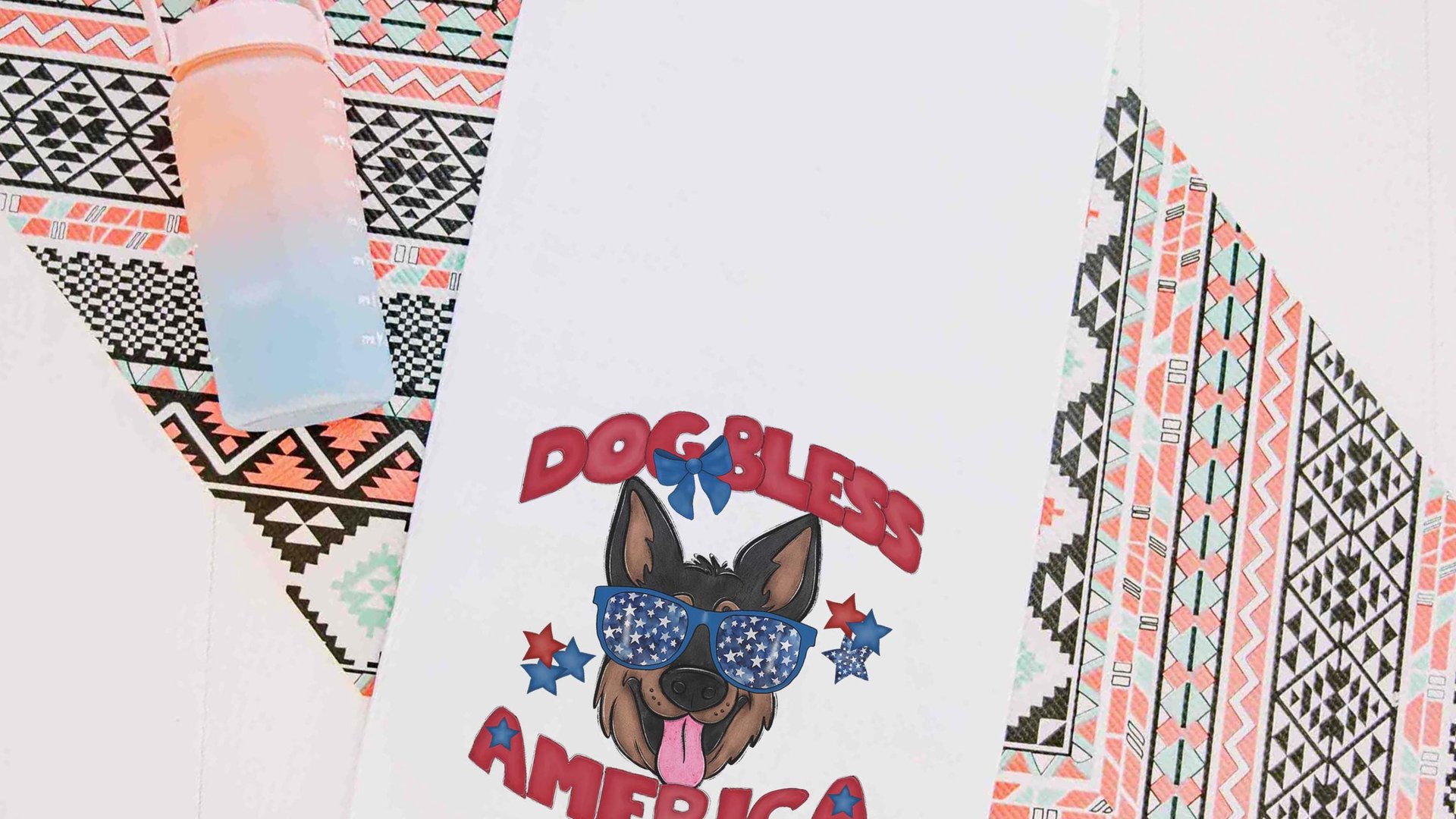 dog Bless America golf towel for Dad, German shepherd gifts guy golf gifts for men, patriotic golf bag towel dog dad Fathers day gift for