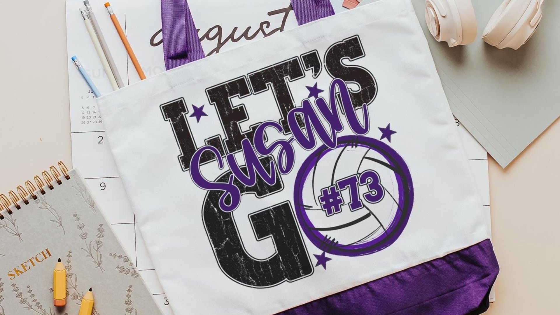 Personalized volleyball tote bag for women, lady volleyball gift wristlet with zipper, volleyball gifts for her, lady volleyball tournament