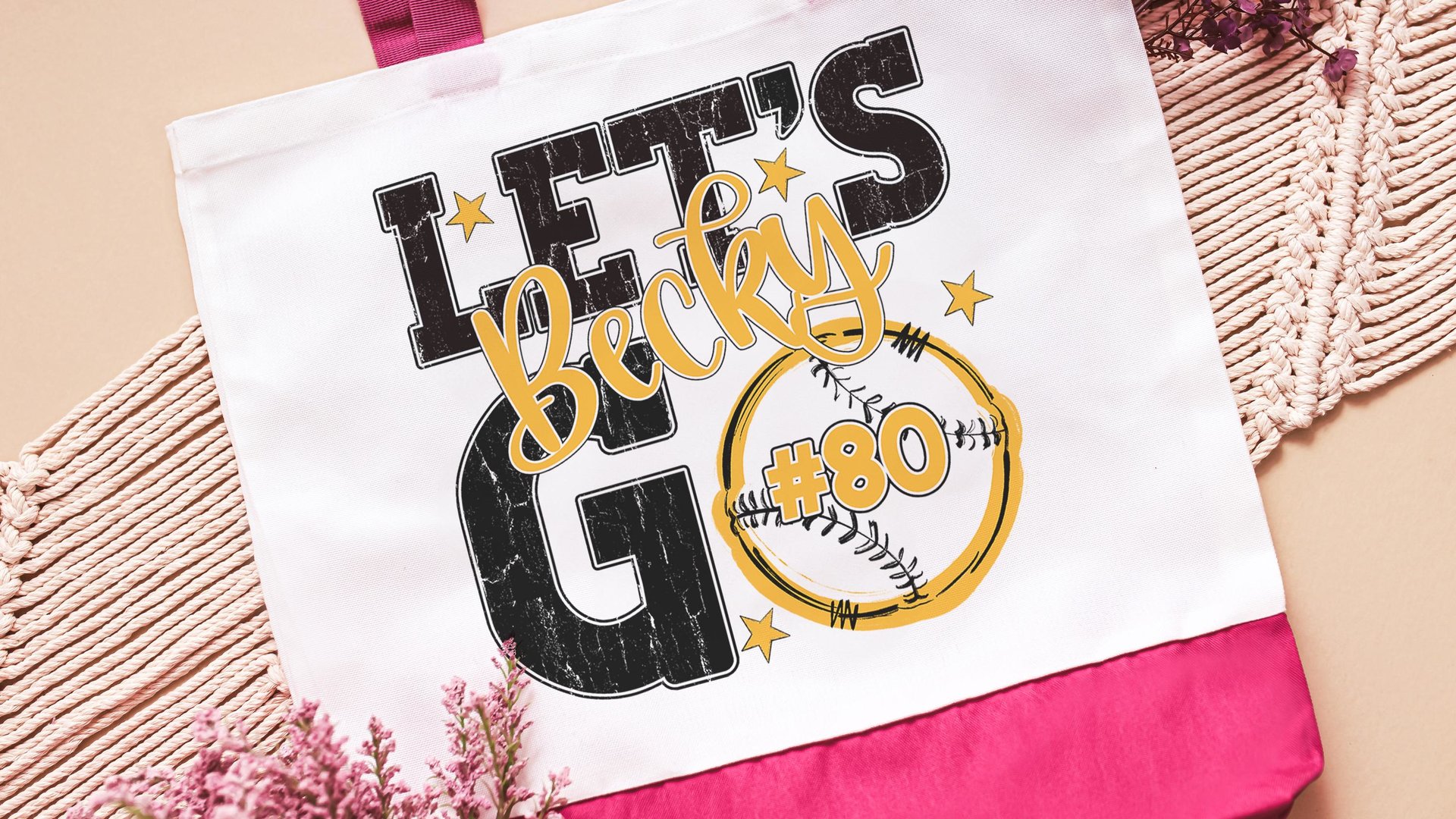 Personalized baseball tote bag for women, lady baseball gift wristlet with zipper, baseball gifts for her, lady baseball tournament
