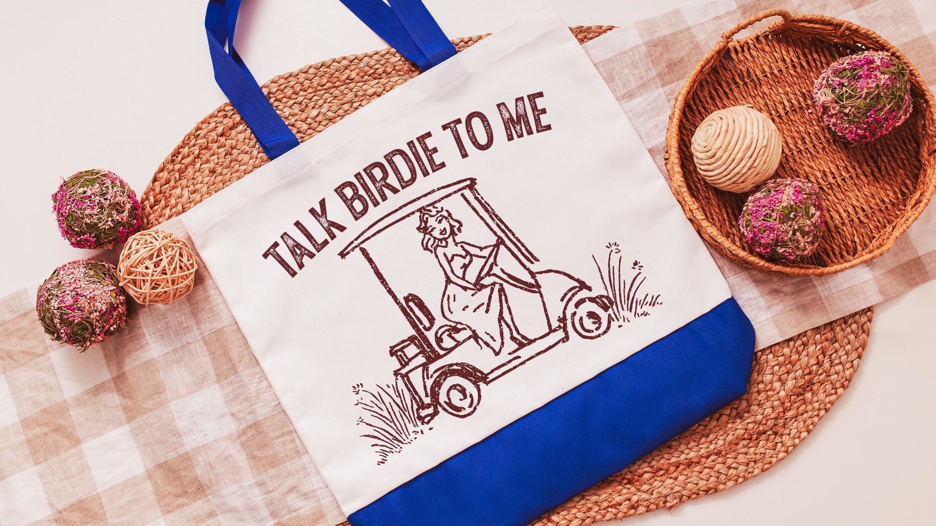 talk birdie to me golf tote bag for cart, golf Mothers Day gift for golfers, golf mom era golf wristlet for women, funny golf gifts for her