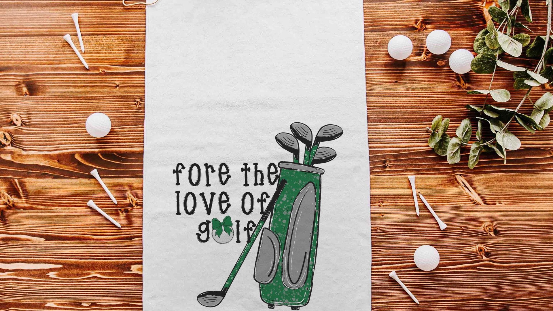for the love of golf towel with grommet, golf mom Mothers Day gifts for golfers, golf bag accessories for women, golf coquette golf gifts