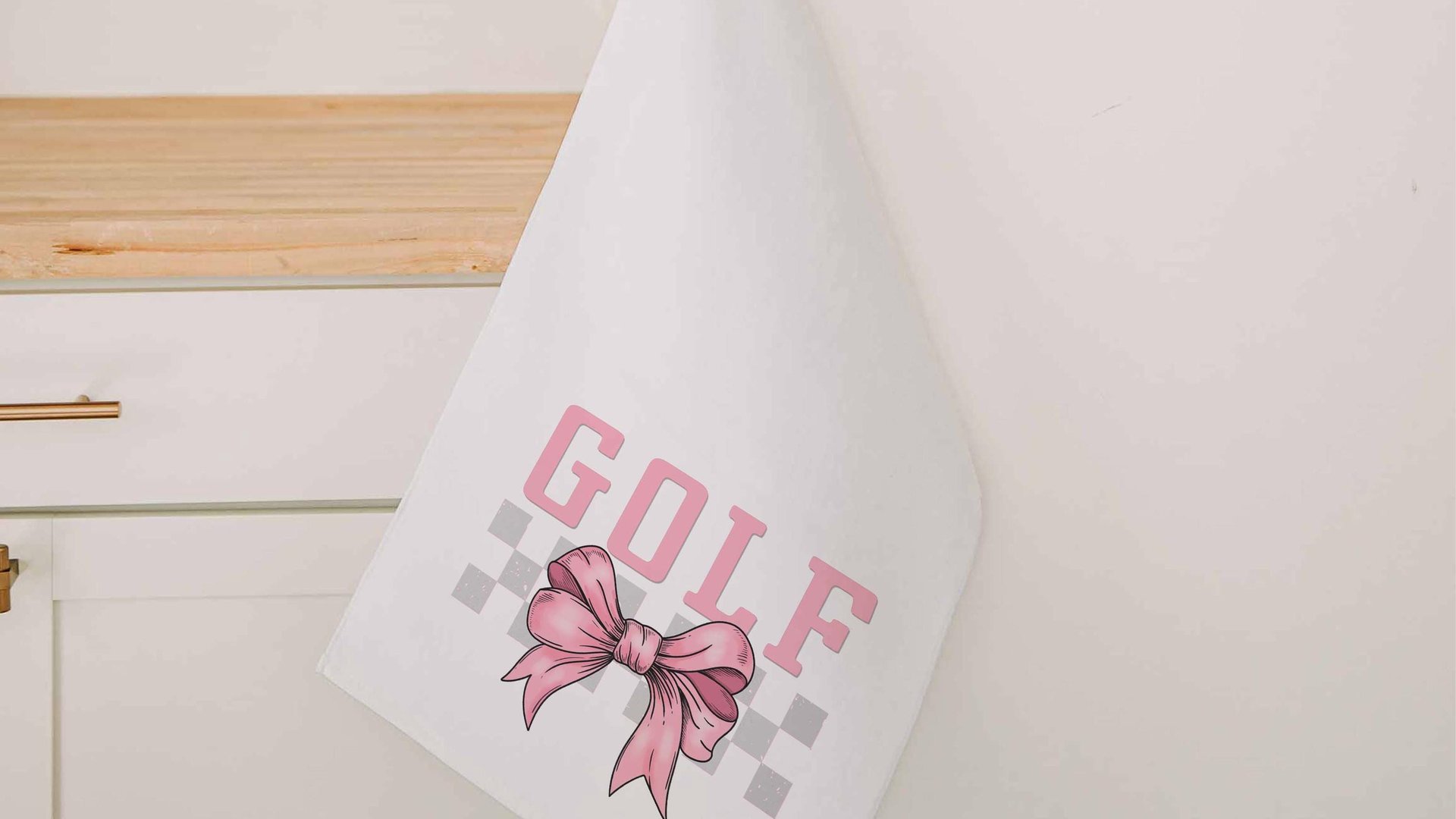 pink bow golf towels with grommet, golf mom era coquette golf towels for sports, lady golfer towel, golfing gifts for girls, cute golf gifts