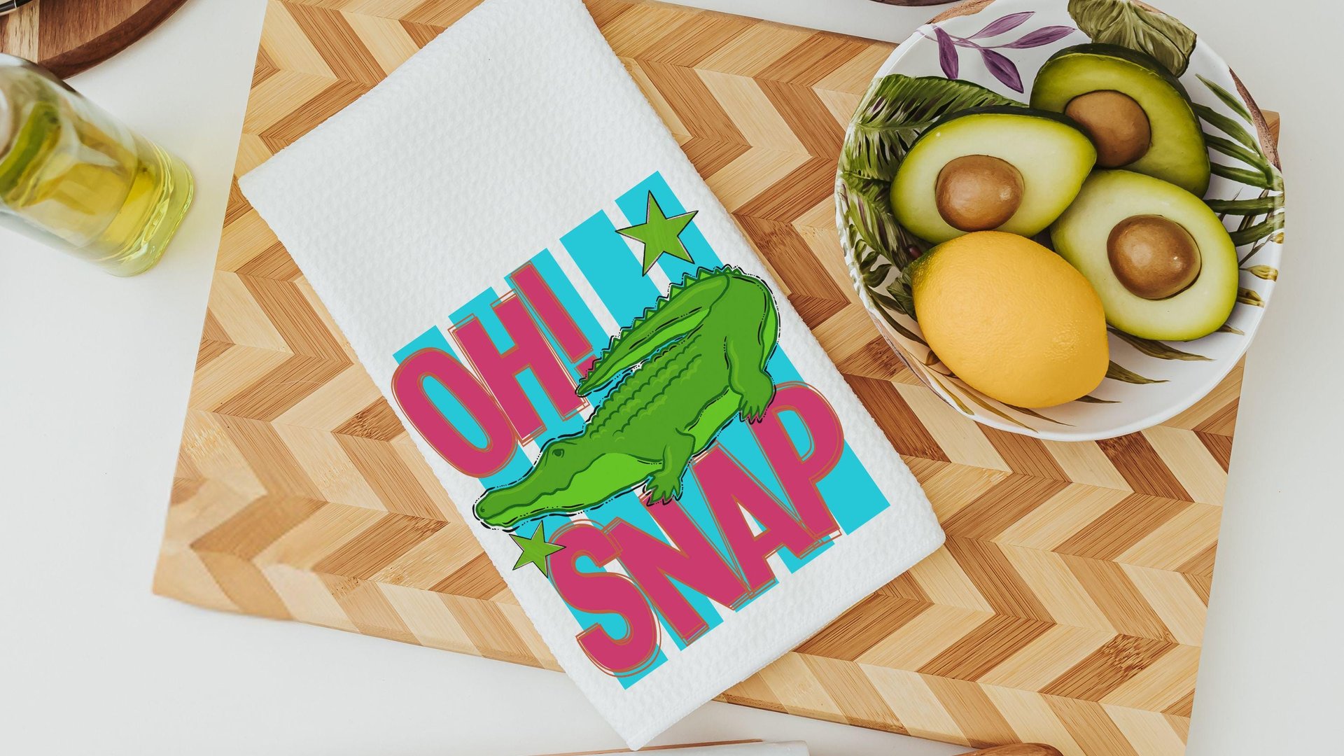 Go with the float funny hand towels, oh snap alligator bathroom decor, find your porpoise inspirational kitchen towels for summer, gifts