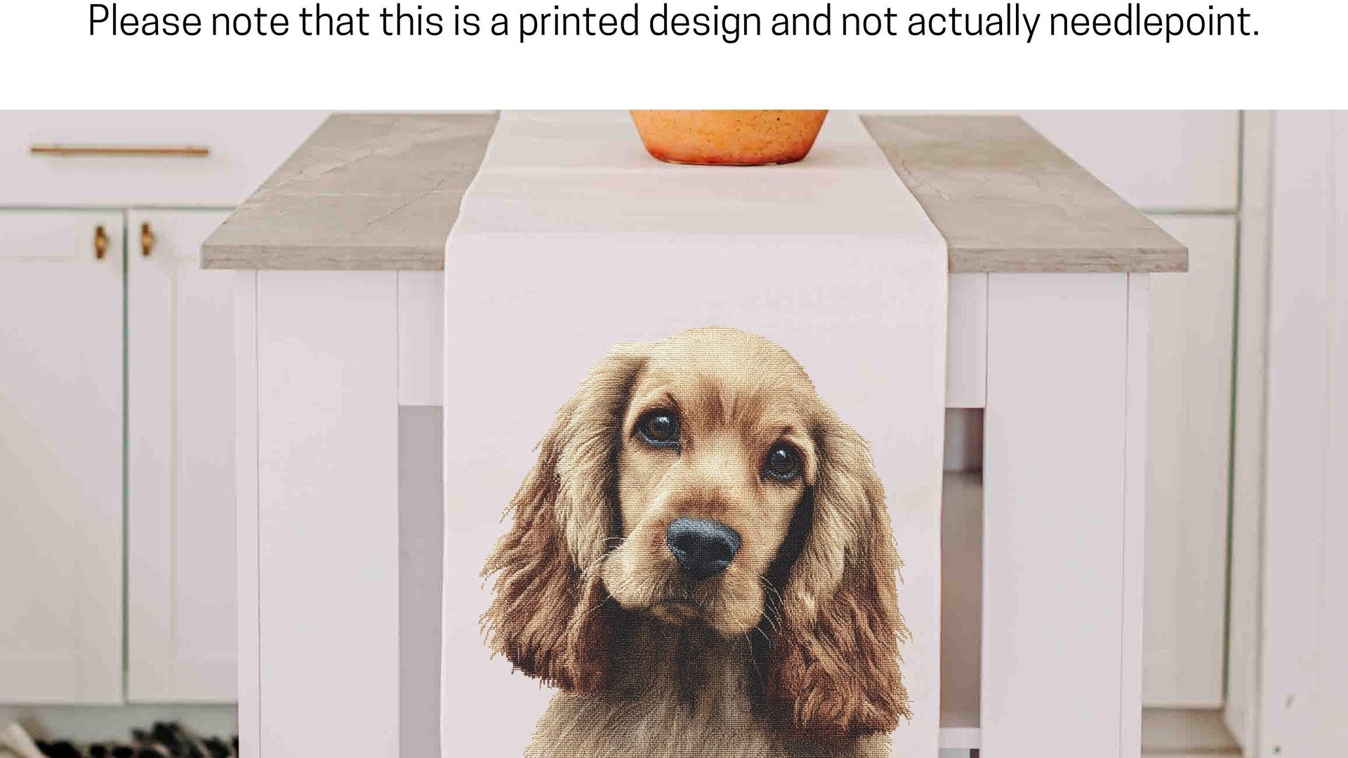 Cocker spaniel dog table runner
