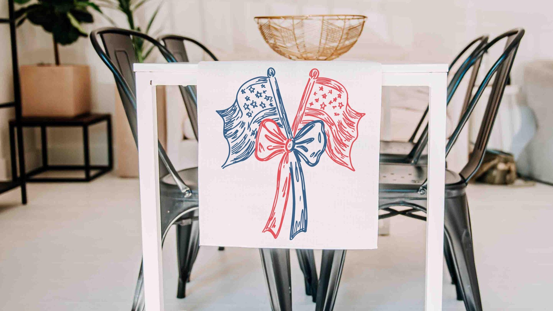 American flag table runner