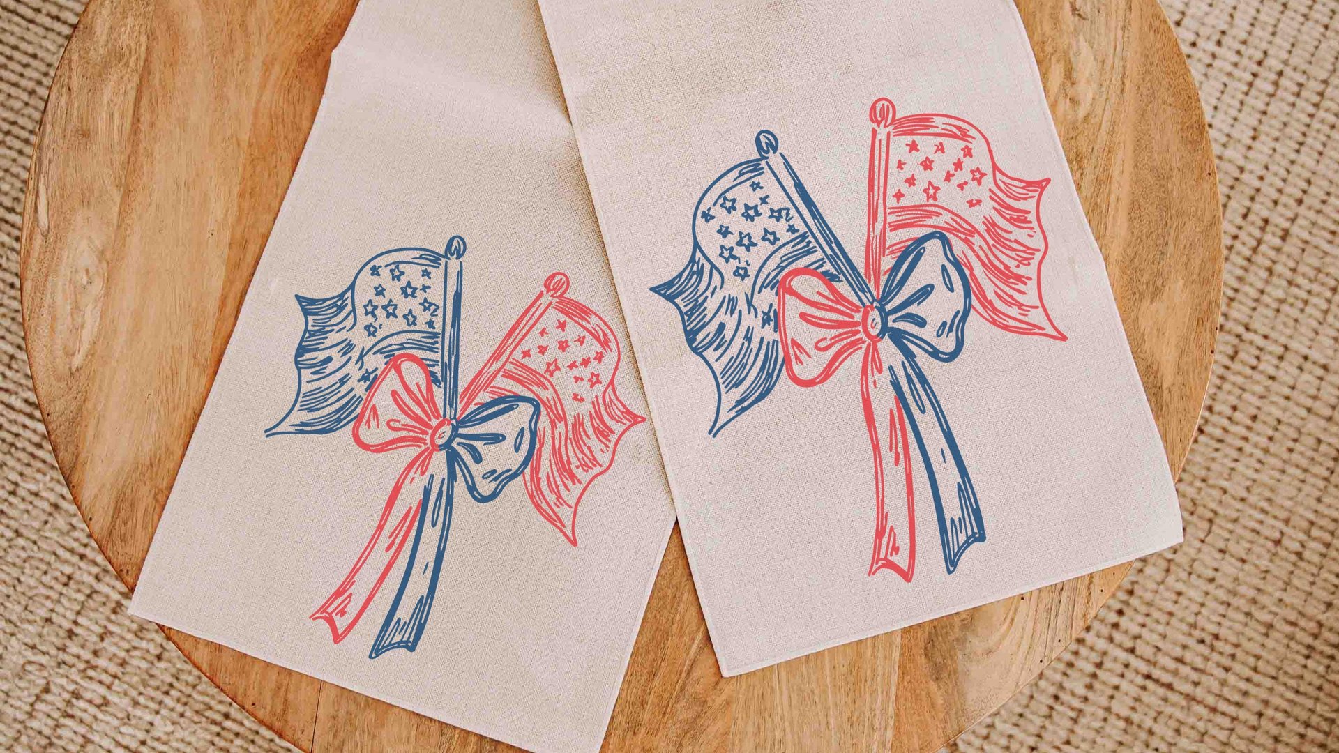 American flag table runner