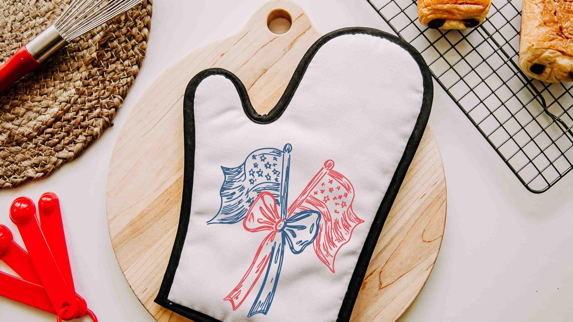American flag coquette placemats
