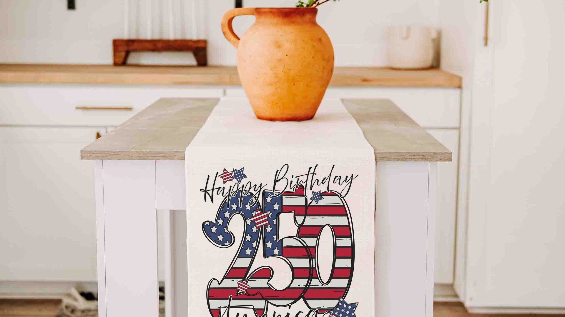 Happy birthday America pot holder & oven mitt