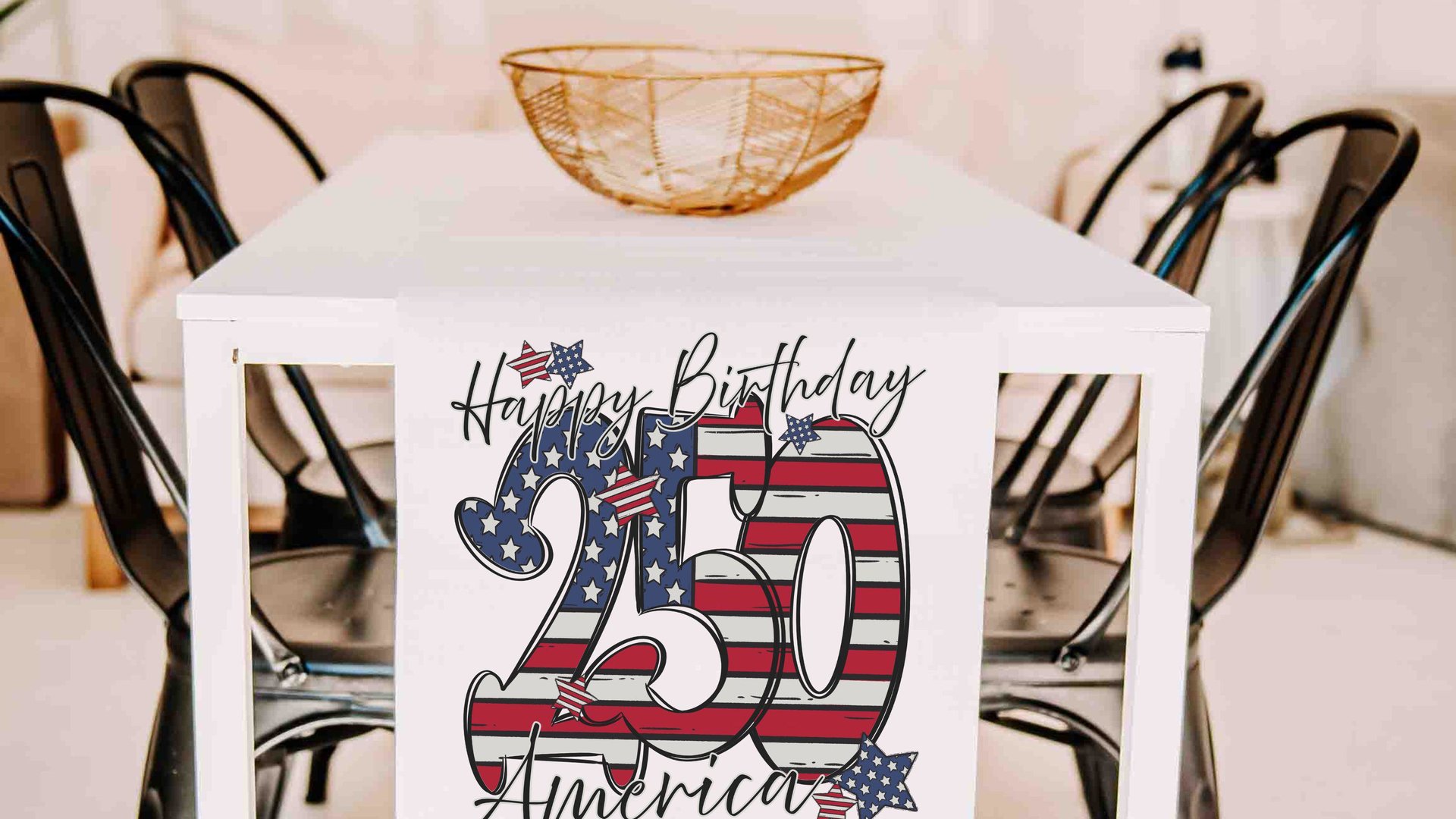 Happy birthday America pot holder & oven mitt