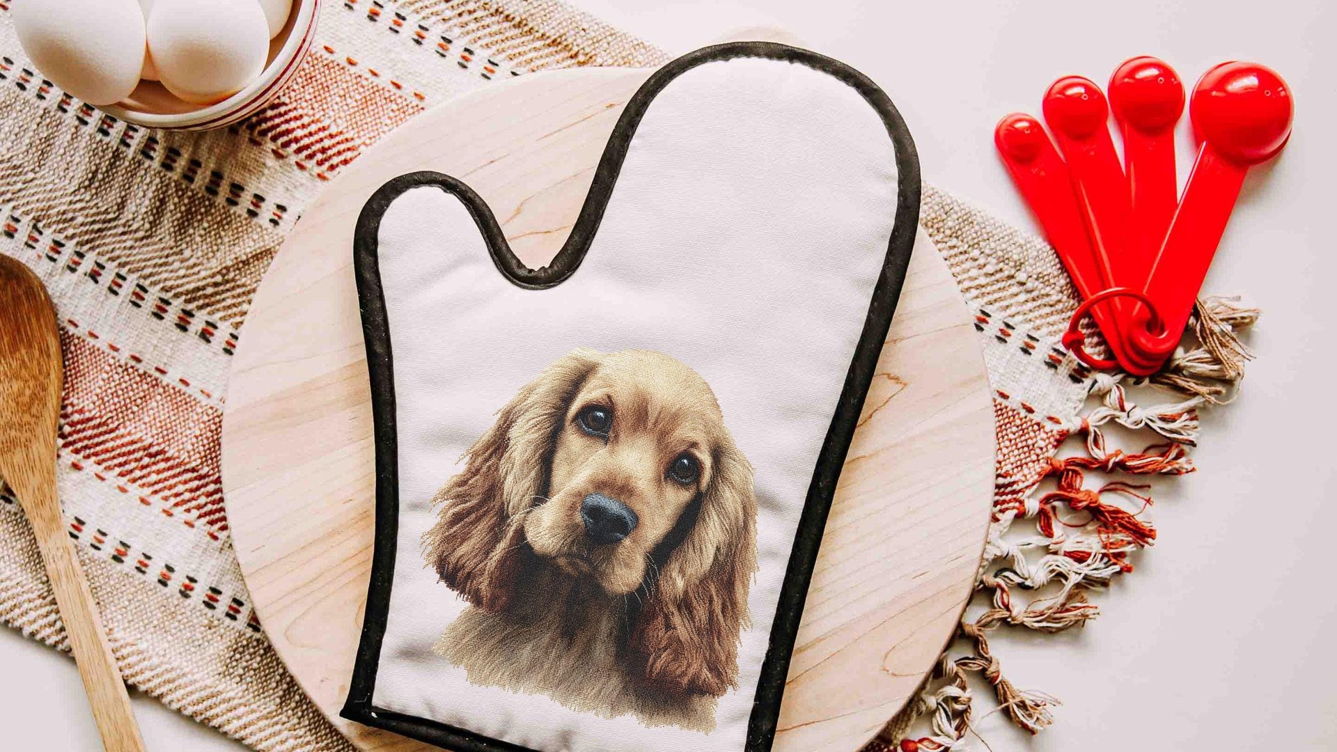 Cocker spaniel dog table runner