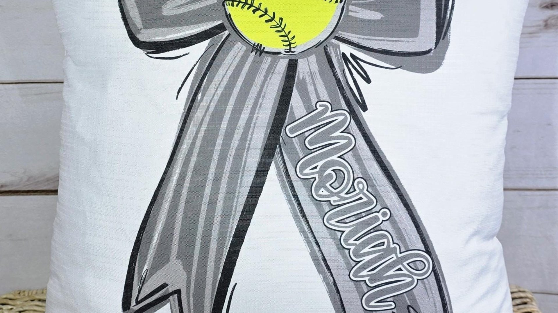 personalized school spirit softball throw pillows for couch blue coquette decor for teenage girls, softball player gifts, softball gifts for