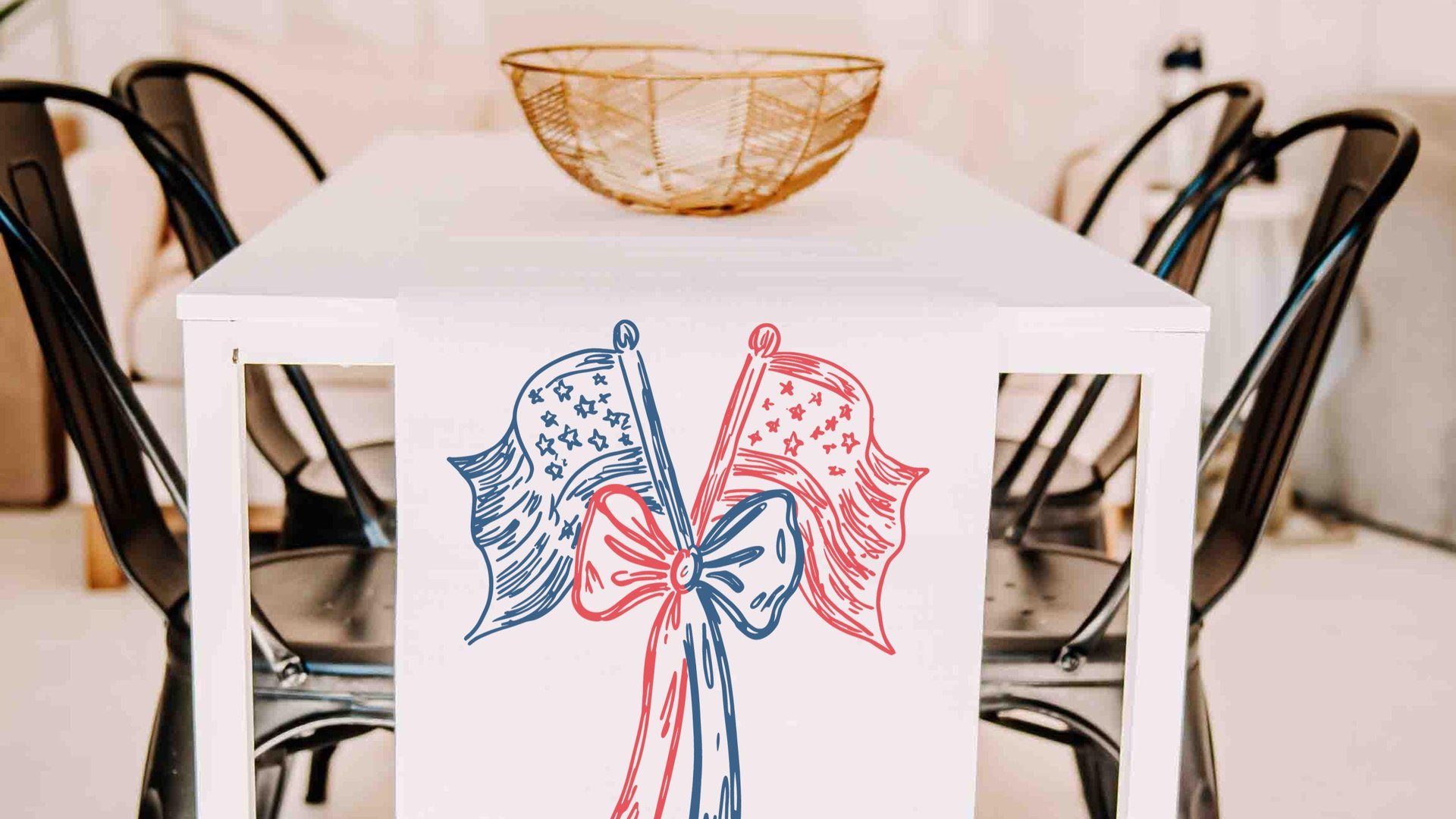 American flag coquette placemats