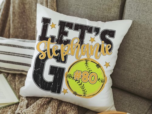 CapableByDesign personalized name and number throw pillows