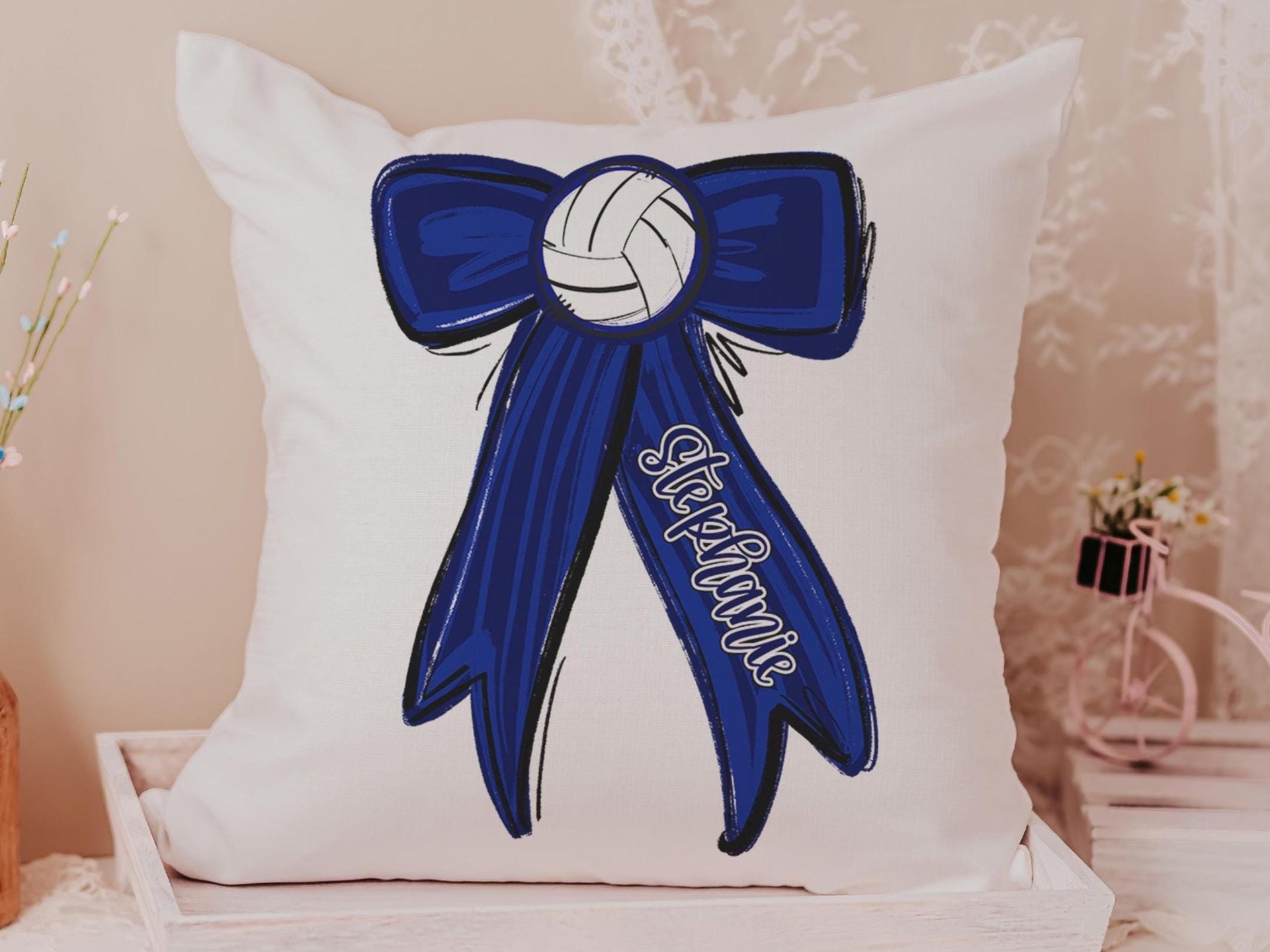 CapableByDesign personalized volleyball throw pillow