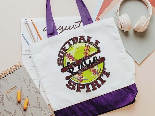 maroon school spirit wristlet personalized softball zipper pouch with name, back to school softball gifts for girls, softball coach gifts