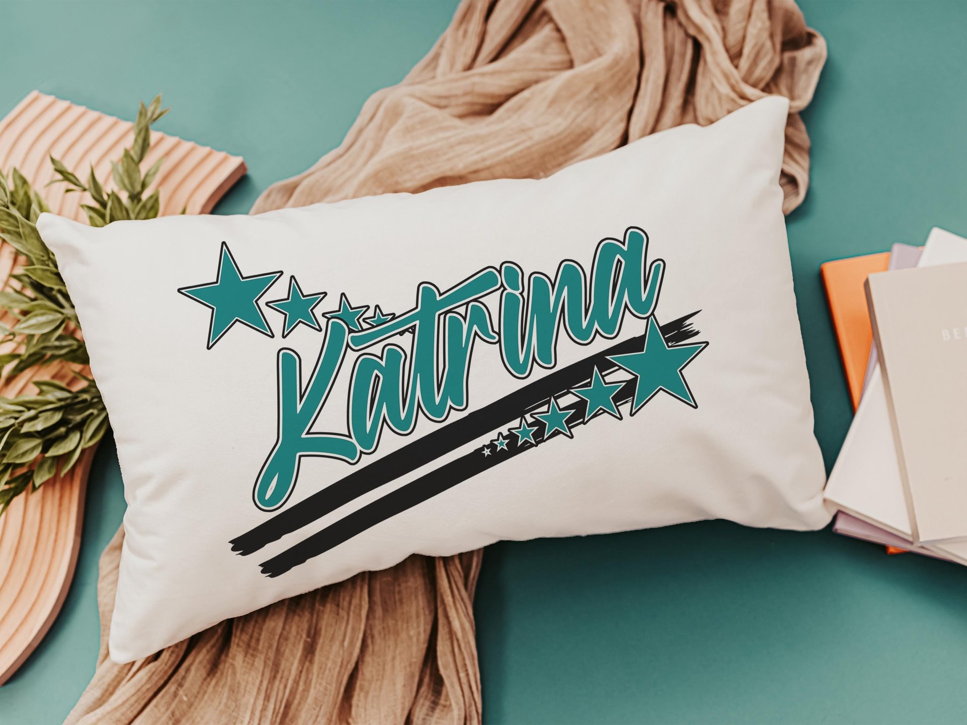 CapableByDesign personalized name throw pillow