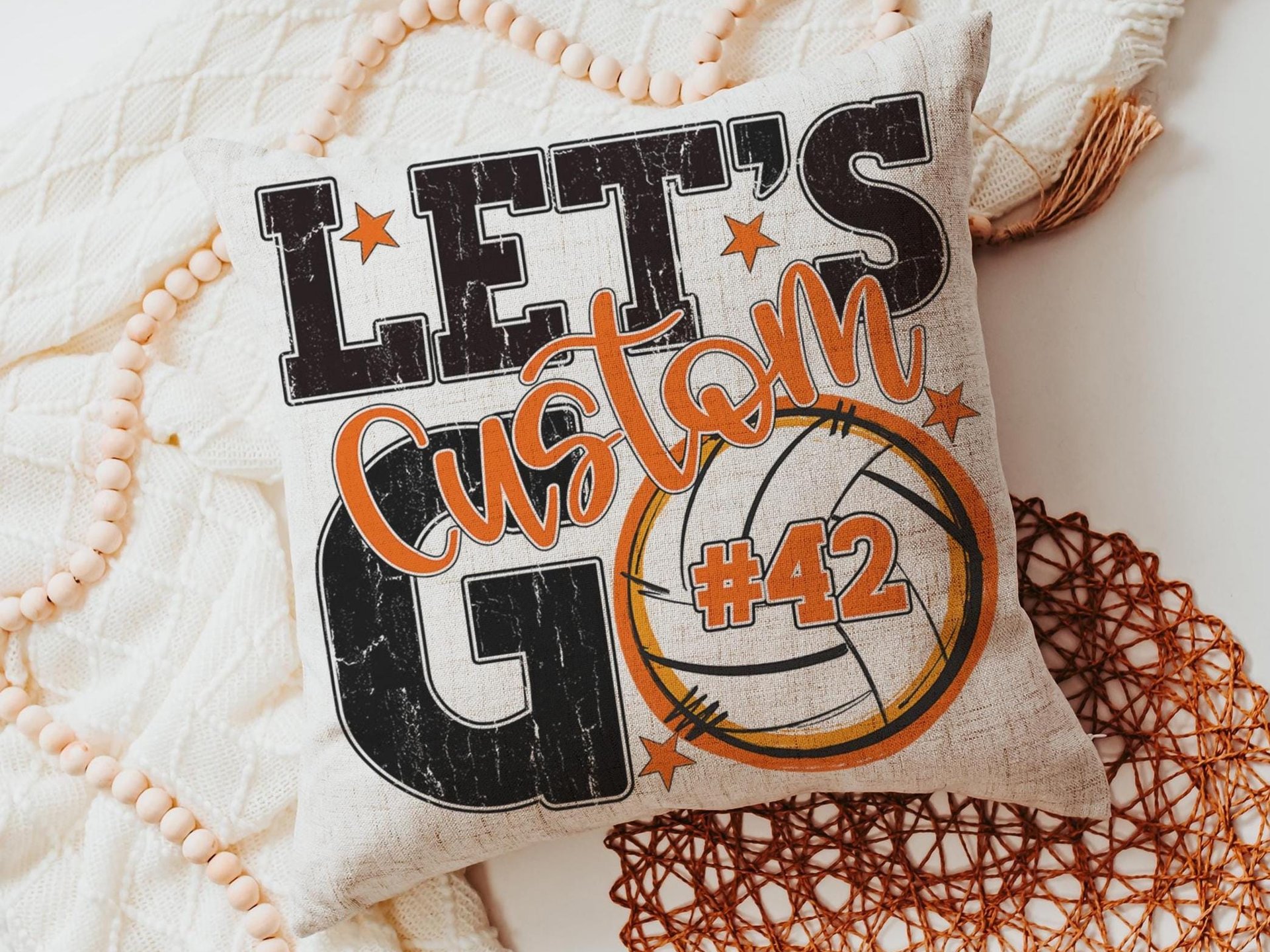 CapableByDesign personalized name and number throw pillows