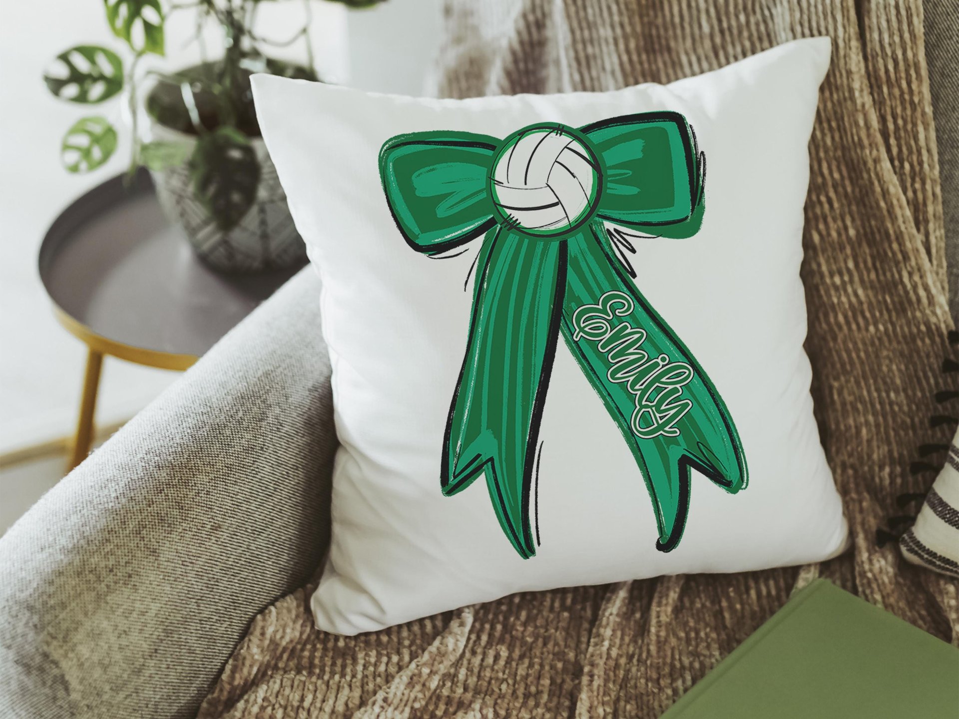 CapableByDesign personalized volleyball throw pillow