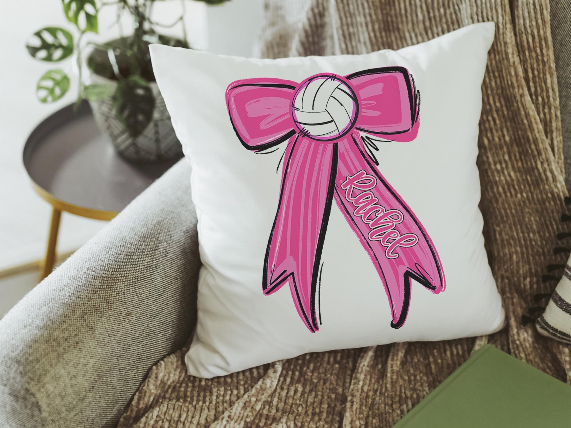 CapableByDesign personalized volleyball throw pillow