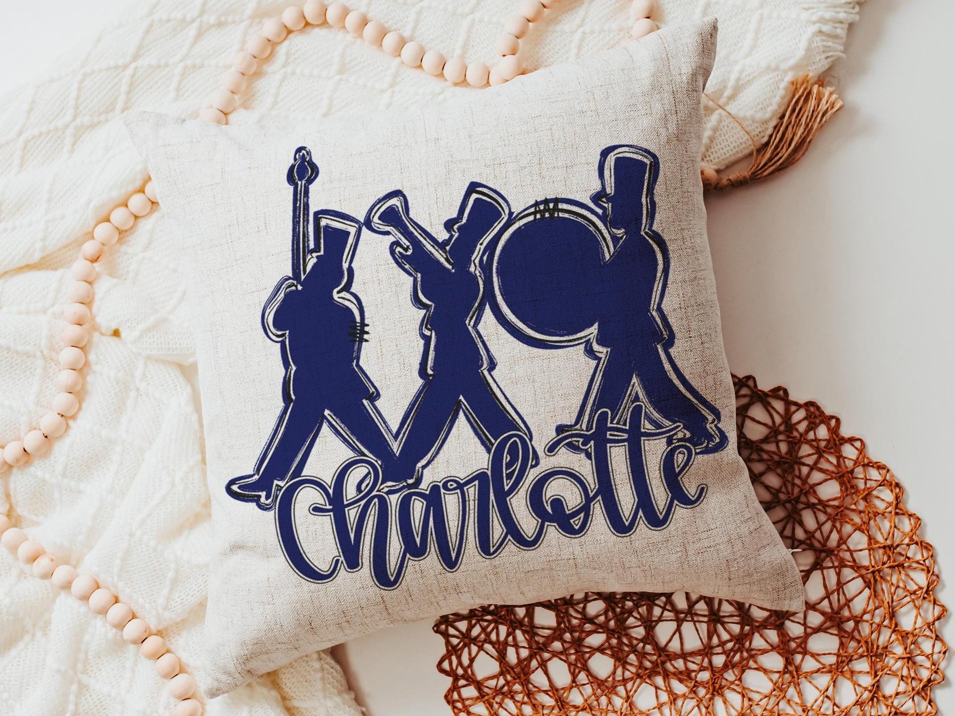 CapableByDesign personalized band throw pillow