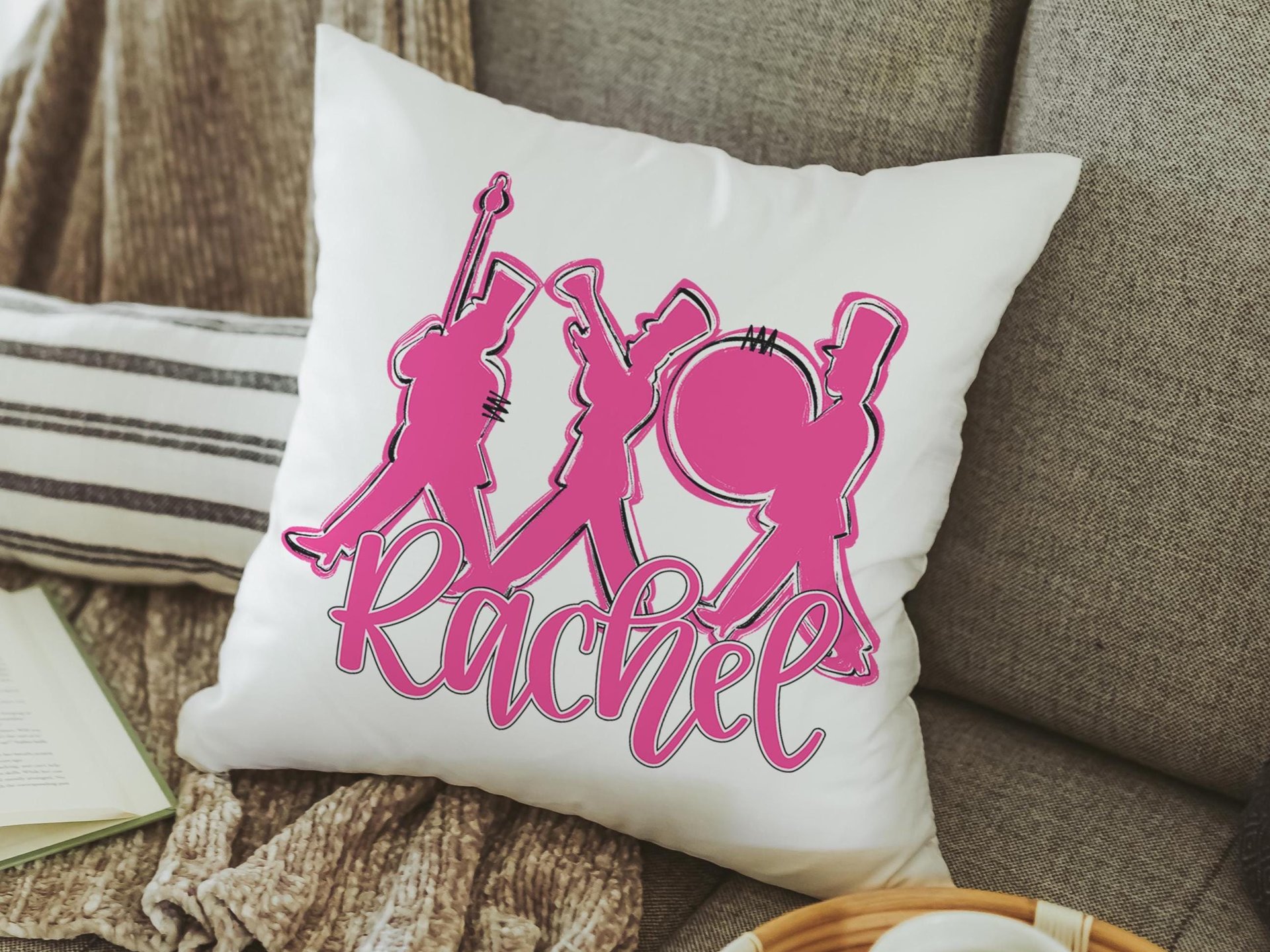 CapableByDesign personalized band throw pillow