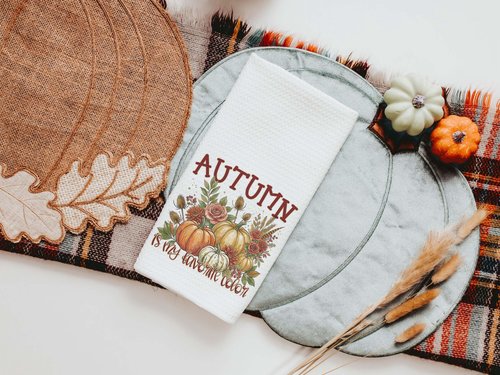 CapableByDesign Autumn is my favorite color decorative pillows and matching towels