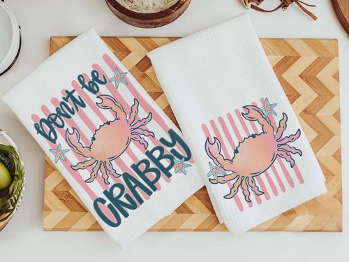 CapableByDesign don't be crabby and crab towels