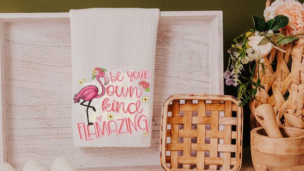 be your own kind of beautiful cute flamingo hand towels for bathroom, flamazing teacher appreciation gifts for women, flamingo gifts for her