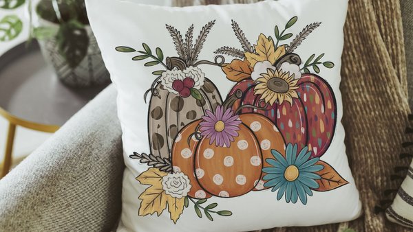 Leopard print pumpkin throw pillow 