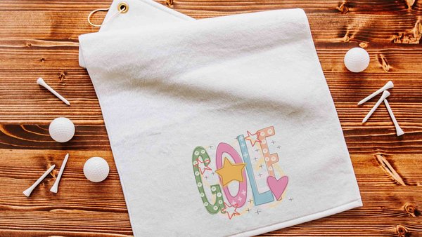cute golf towel with grommet, golf bag towel for women, golf gifts for her, ball towel, lady golfer gifts, golfer towel, golfing gifts for