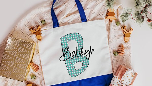 personalized initial tote bag with name, custom beach bag for teens, cute flamingo gifts for her, destination wedding bridesmaid gifts, best