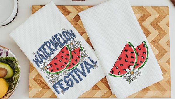 watermelon festival watermelon kitchen towels for summer hand towels for bathroom, fruit kitchen decor, Florida watermelon Florida gifts for